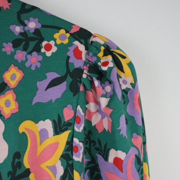 Boden Willow Floral Tiered Dress 6 Long Forest Grass Flourishing Vine - Picture 5 of 10